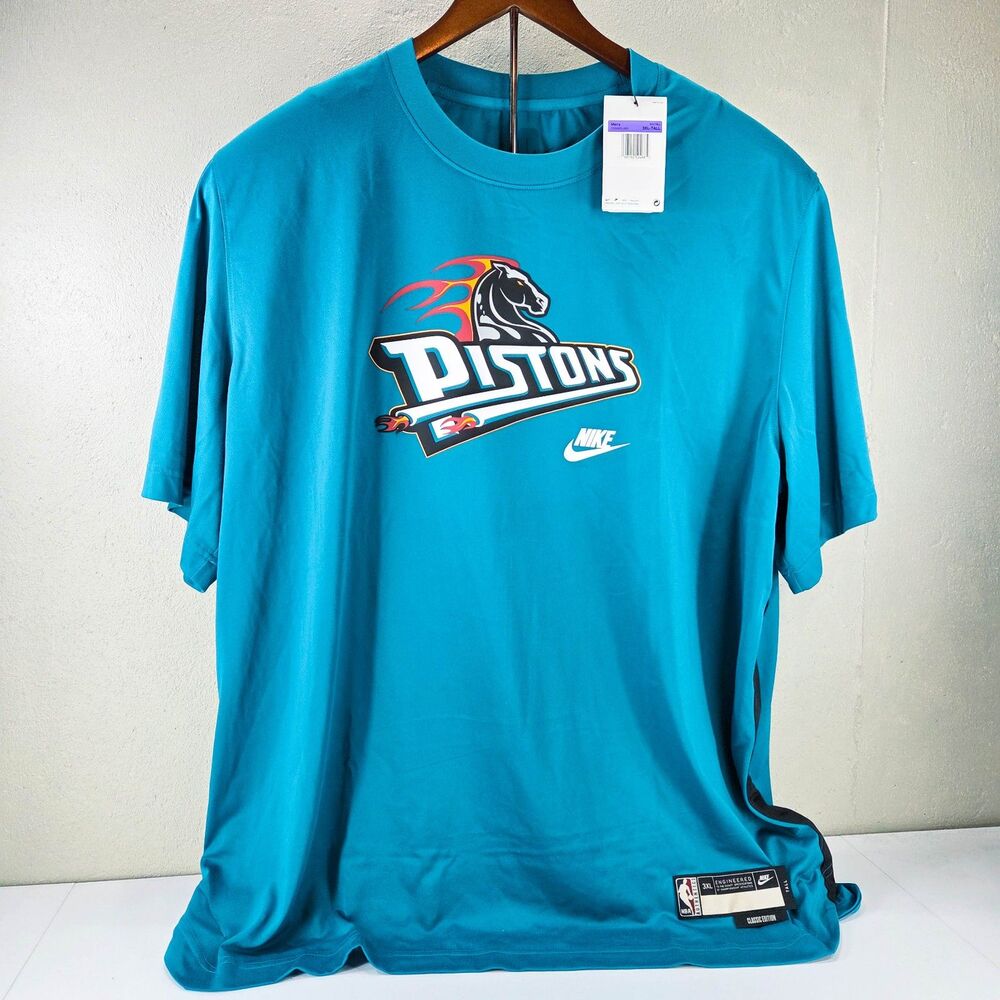 Nike Detroit Pistons Classic Edition Team Issued Shooting Shirt Sz 3XL